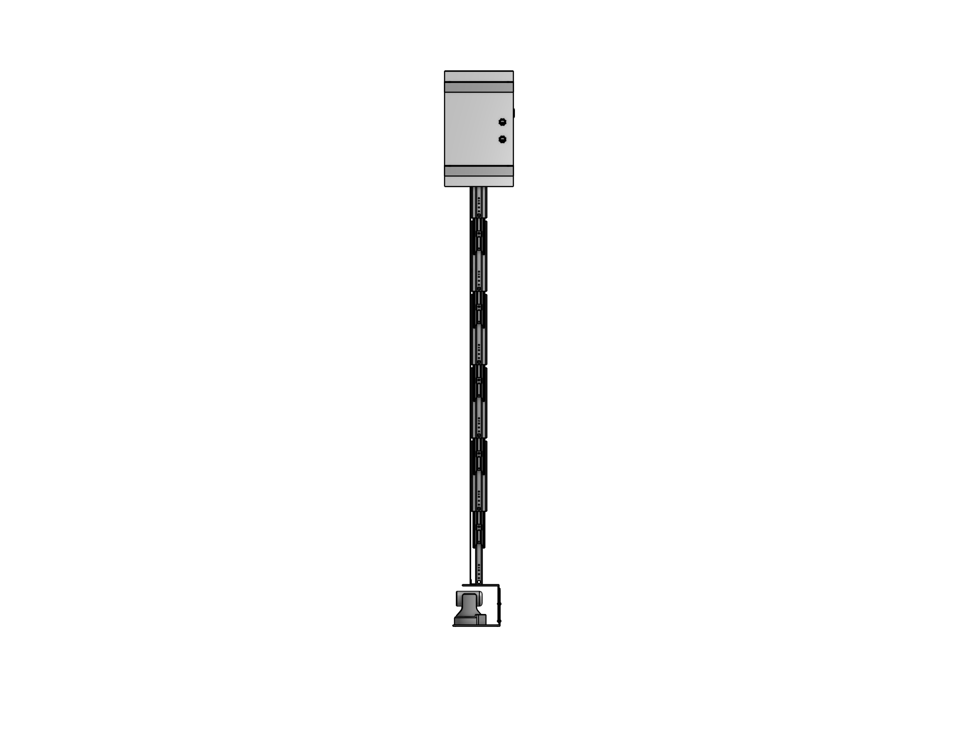 Plenum Enclosed Dual PTZ Camera Lift - Ceiling Mounted - Travel: 84 Inches - Model DAPTZ-22-84-PE