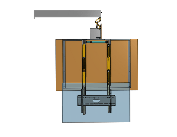 Model FD-PS-X36-65 Flip-Down-Swivel-Extend Mount For A 65 Inch TV - Auton Motorized Systems