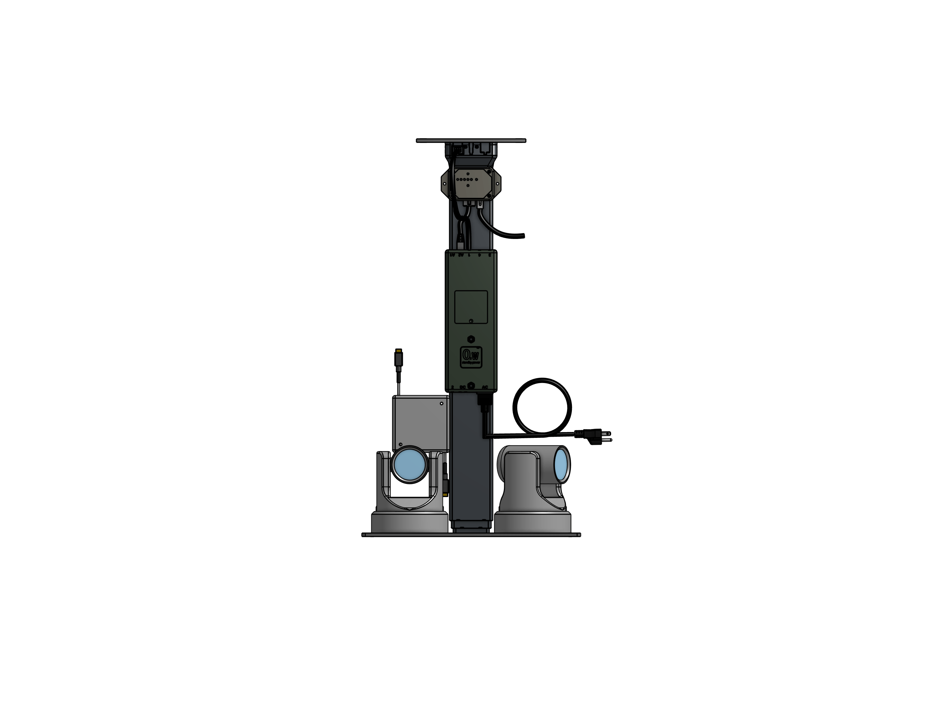 Dual PTZ Camera Lift - Ceiling Mounted - Travel: 38 Inches - Model DAPTZ-30-38