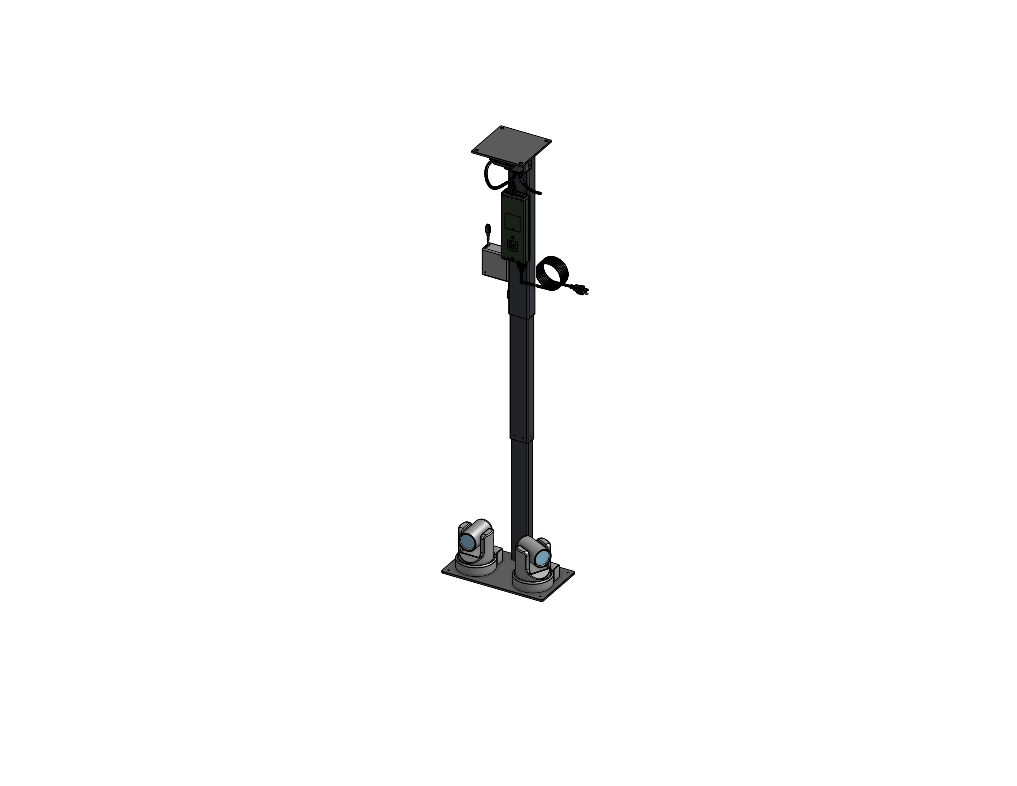 Dual PTZ Camera Lift - Ceiling Mounted - Travel: 38 Inches - Model DAPTZ-30-38
