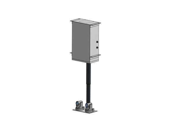 Plenum Enclosed Dual PTZ Camera Lift - Ceiling Mounted - Travel: 38 Inches - Model DAPTZ-30-38-PE