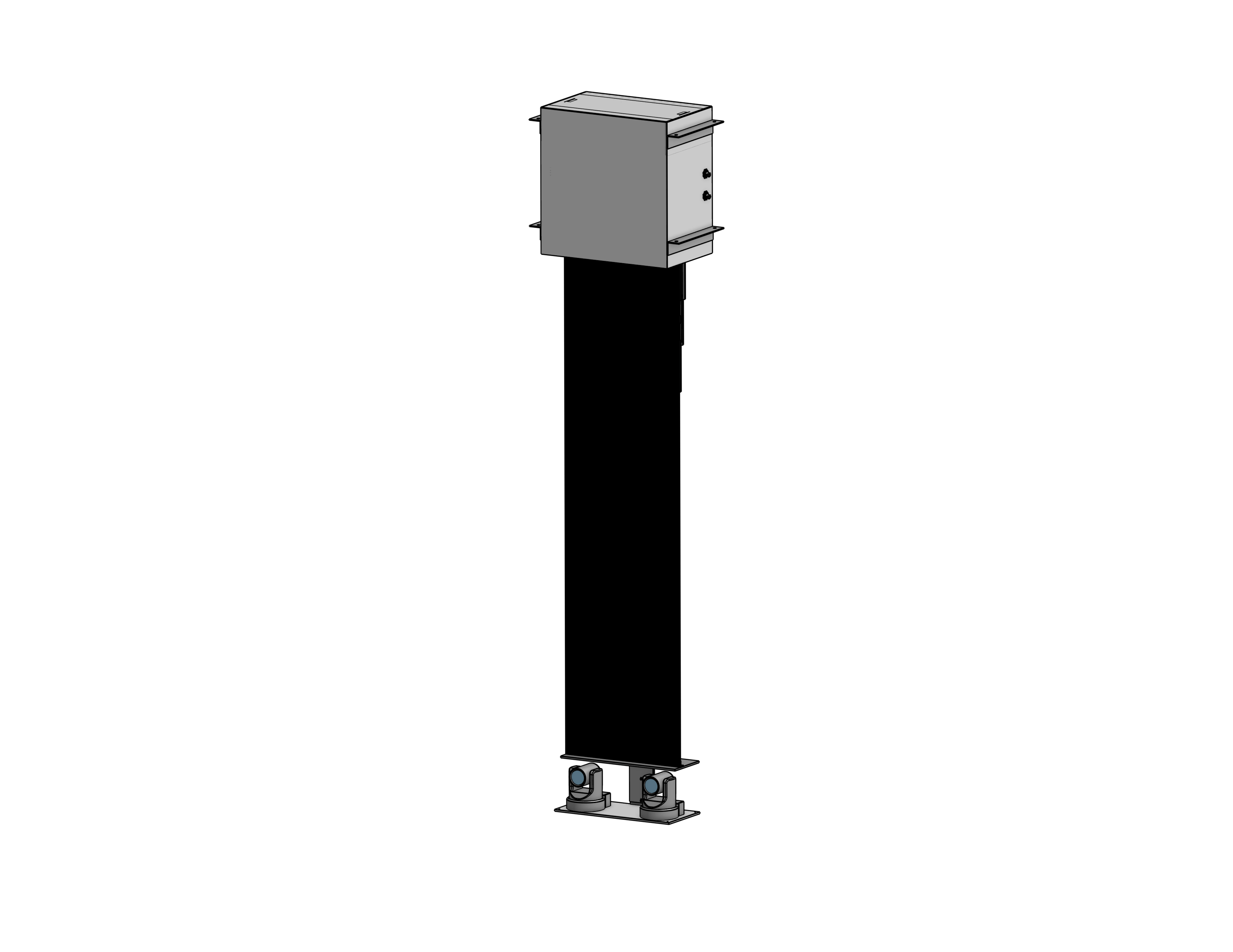Plenum Enclosed Dual PTZ Camera Lift - Ceiling Mounted - Travel: 84 Inches - Model DAPTZ-22-84-PE