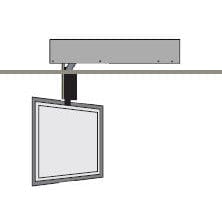 Model FD-PS-75 Flip-Down-Swivel Mount For A 75 Inch TV - Auton Motorized Systems