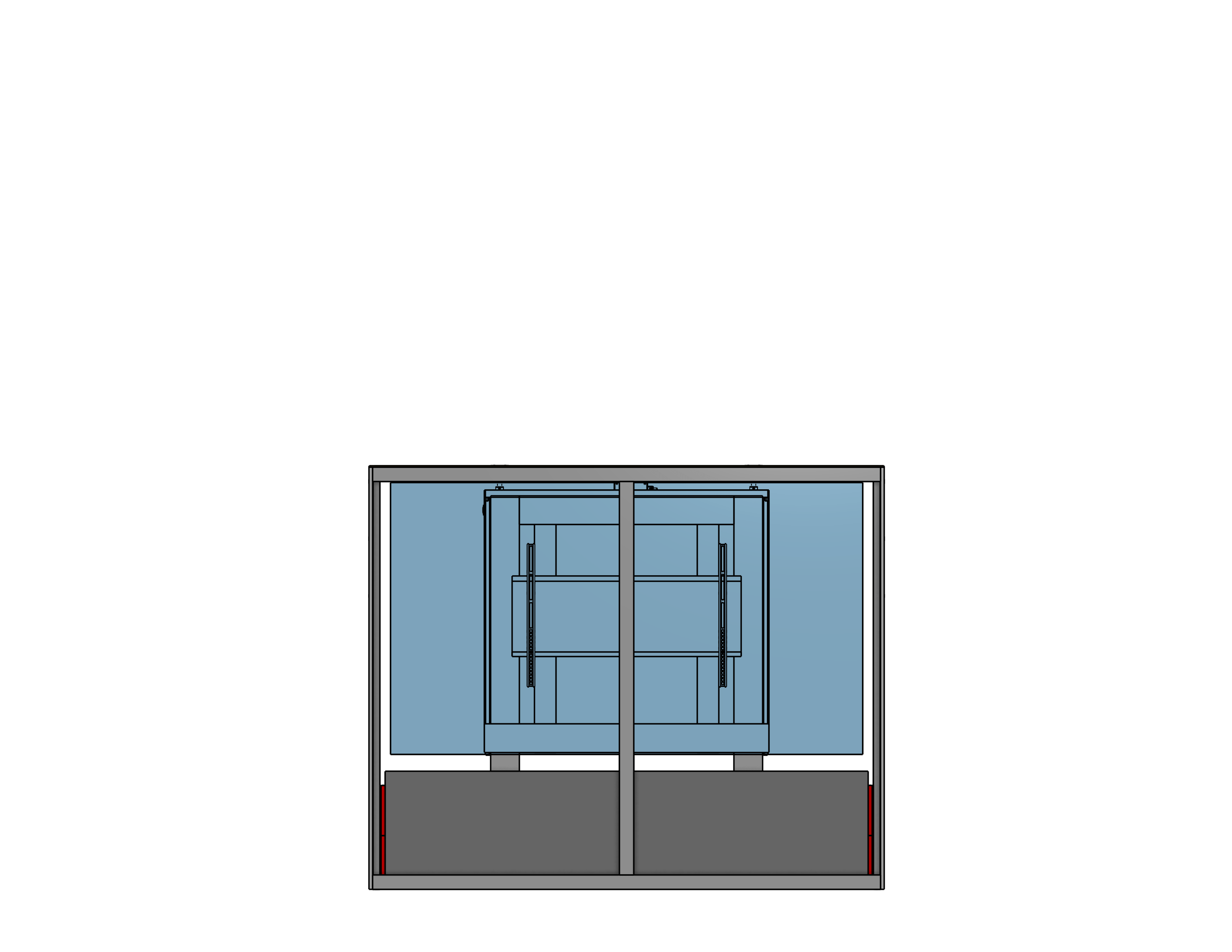 Outdoor 2-Stage Lift For A 75 Inch TV -- Travel: 80 Inches -- Lift Capacity: 300 Pounds -- Model BGD-80-30-75 - Auton Motorized Systems
