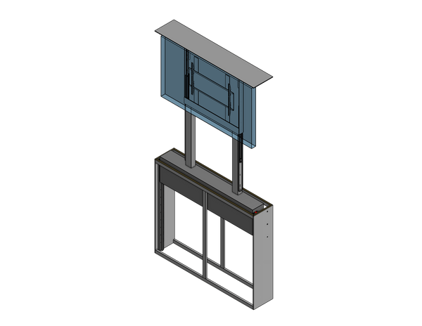 Outdoor 2-Stage Lift For A 75 Inch TV -- Travel: 80 Inches -- Lift Capacity: 300 Pounds -- Model BGD-80-30-75 - Auton Motorized Systems