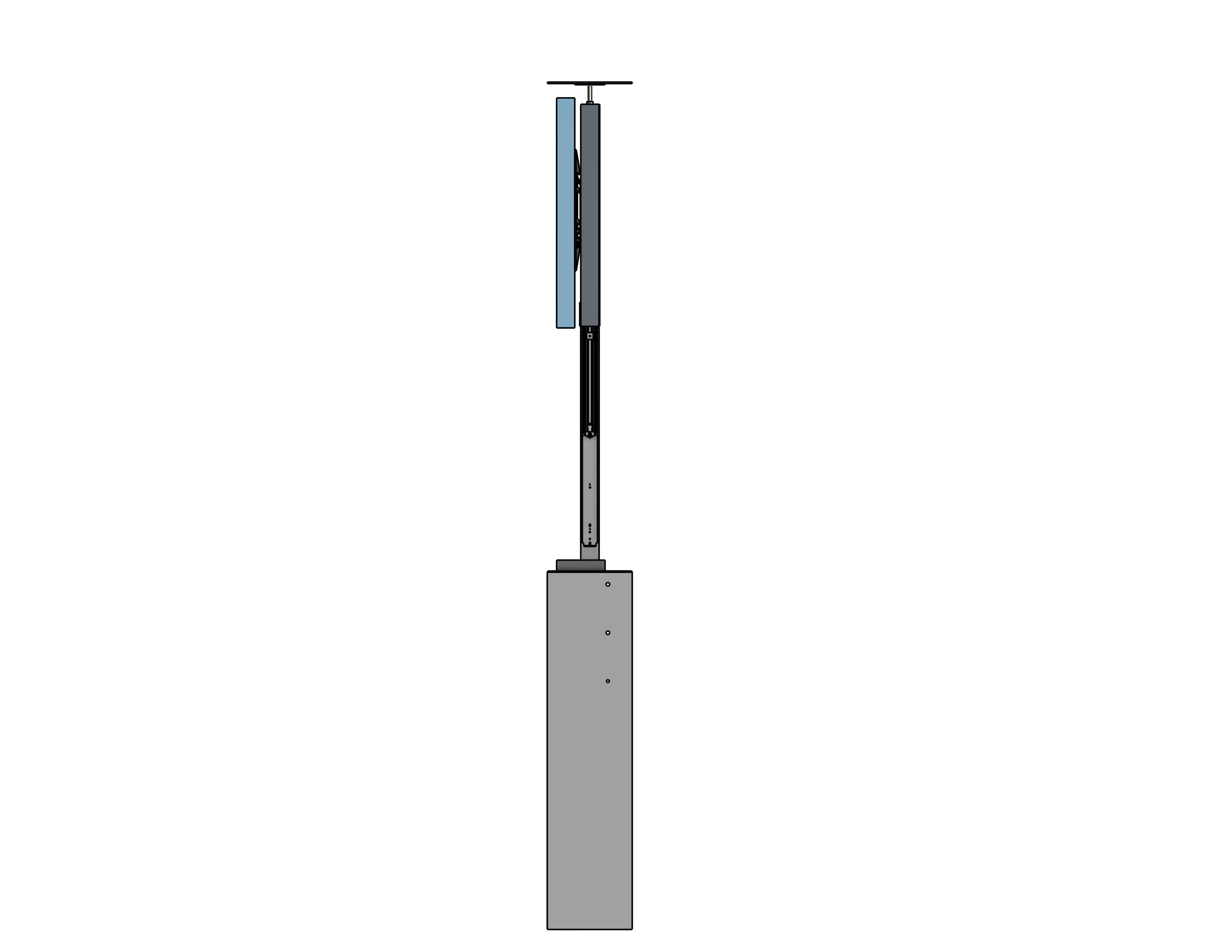 Outdoor 2-Stage Lift For A 75 Inch TV -- Travel: 80 Inches -- Lift Capacity: 300 Pounds -- Model BGD-80-30-75 - Auton Motorized Systems