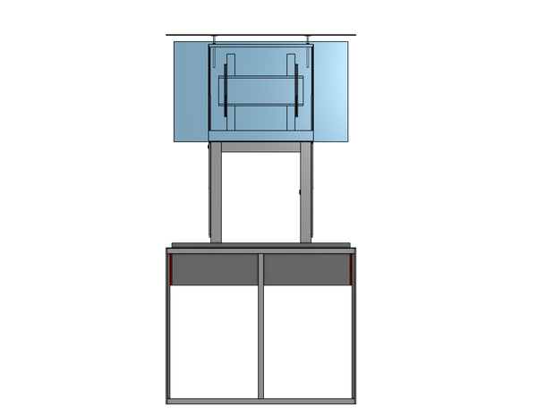 Outdoor 2-Stage Lift For A 75 Inch TV -- Travel: 80 Inches -- Lift Capacity: 300 Pounds -- Model BGD-80-30-75 - Auton Motorized Systems