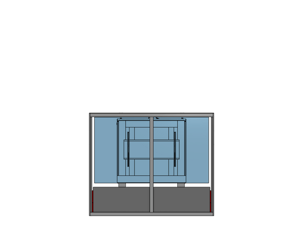 Outdoor 2-Stage Lift For A 75 Inch TV -- Travel: 80 Inches -- Lift Capacity: 300 Pounds -- Model BGD-80-30-75 - Auton Motorized Systems