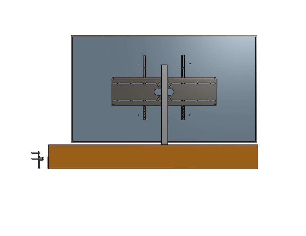 Slide Platform For A 65 Inch TV- Travel: 60 Inches - Capacity: 75 Pounds Optional: Swivel or Side Pivot - Auton Motorized Systems