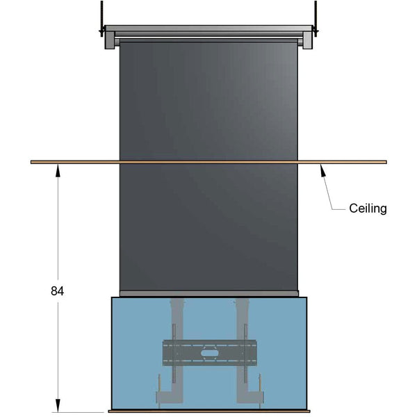 Model ET-84-85 Drop-Down Attic Mount For An 85 Inch TV - Auton Motorized Systems