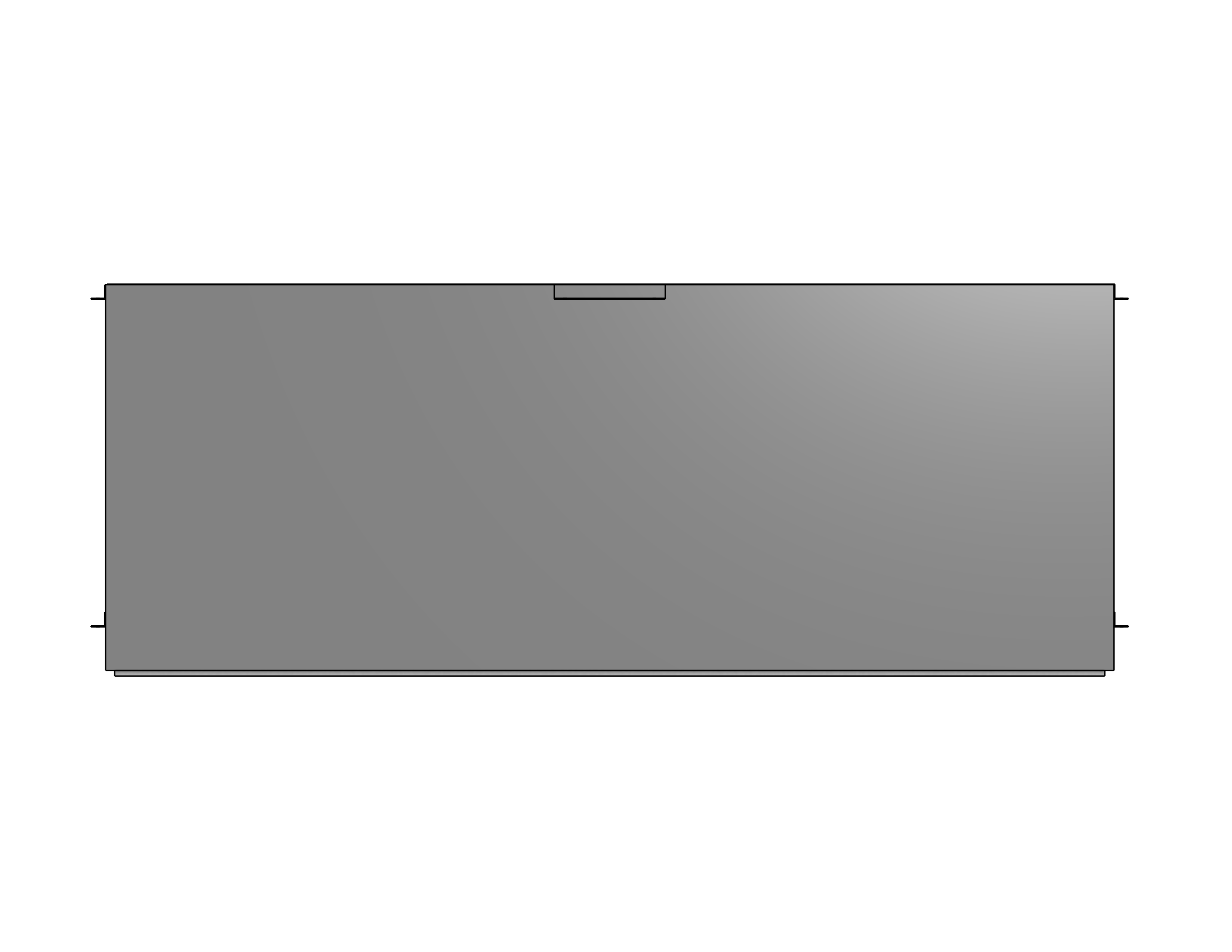 Dual Screen + Camera Mount In Plenum Enclosure - Fits Two 75 Inch Monitors - Cap: 300 lbs Model DET-7230-75 - Auton Motorized Systems