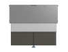 Dual Screen + Camera Mount In Plenum Enclosure - Fits Two 75 Inch Monitors - Cap: 300 lbs Model DET-7230-75 - Auton Motorized Systems