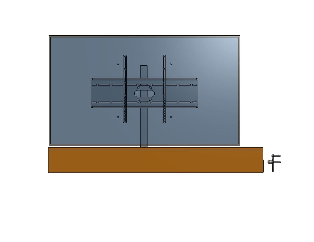Slide Platform For A 65 Inch TV- Travel: 60 Inches - Capacity: 75 Pounds Optional: Swivel or Side Pivot - Auton Motorized Systems