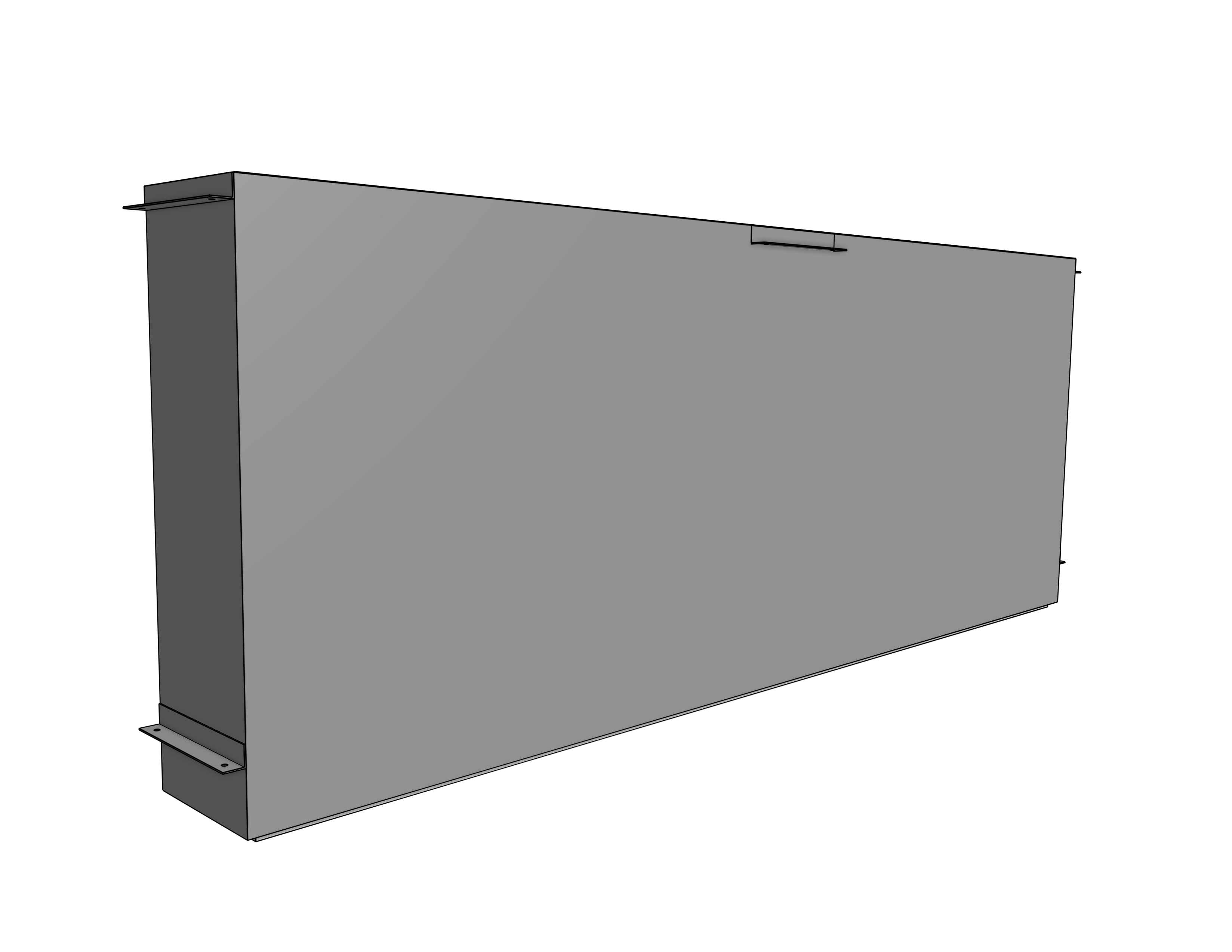 Dual Screen + Camera Mount In Plenum Enclosure - Fits Two 75 Inch Monitors - Cap: 300 lbs Model DET-7230-75 - Auton Motorized Systems