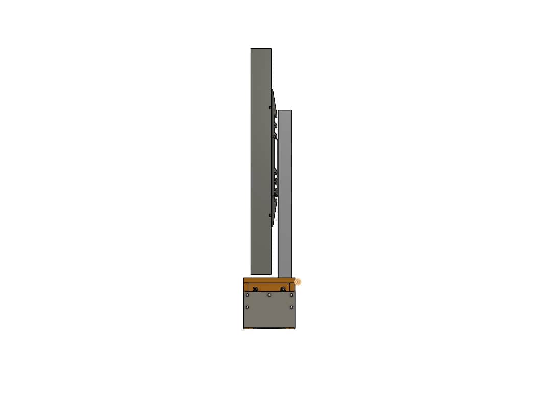 Slide Platform For A 65 Inch TV- Travel: 60 Inches - Capacity: 75 Pounds Optional: Swivel or Side Pivot - Auton Motorized Systems