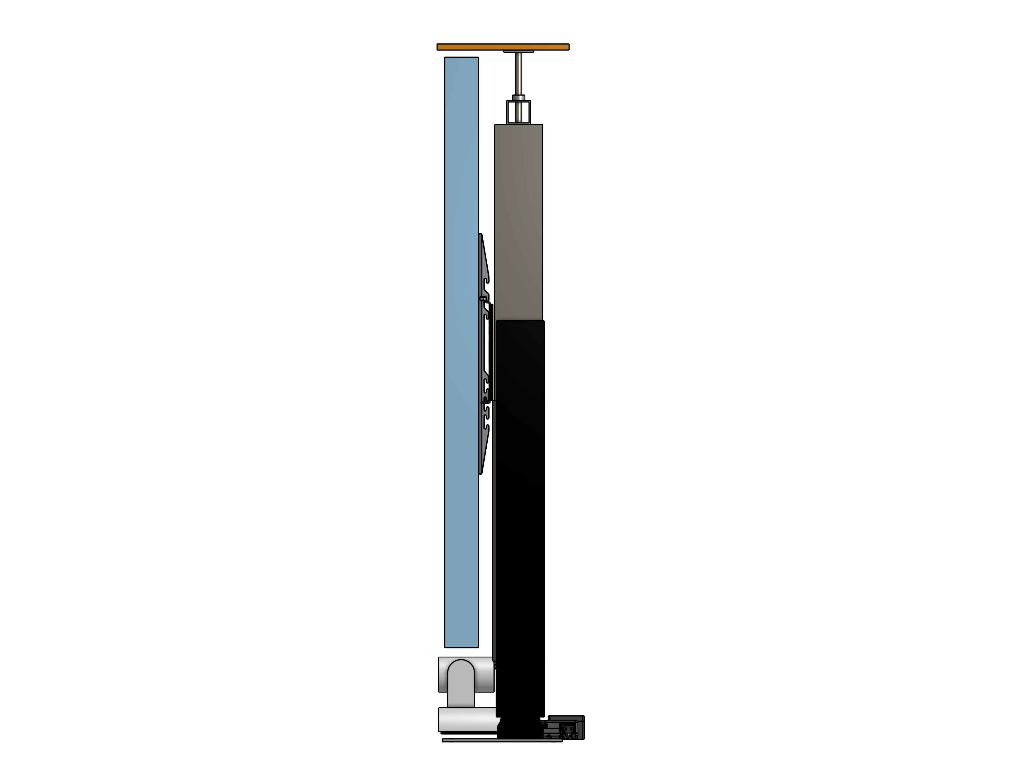 TV Lift - Cabinet Mounted - For 98 Inch TV & PTZ Camera - Travel: 64 Inches - Model TPL-6422-98+PTZ - Auton Motorized Systems