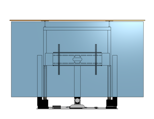 TV Lift - Cabinet Mounted - For 98 Inch TV & PTZ Camera - Travel: 64 Inches - Model TPL-6422-98+PTZ - Auton Motorized Systems