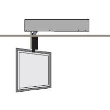 Model FD-150-PS-X72-85  Flip-Down-Swivel-Extend Mount For A 85" TV - Auton Motorized Systems