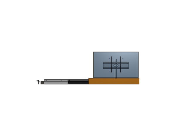 Slide Right Platform For A 65 Inch TV- Model SR-6075-65