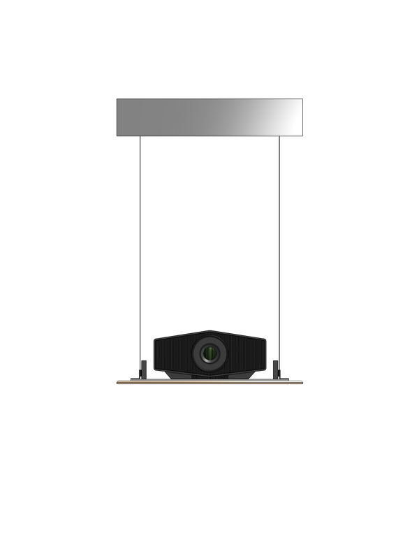 Model ZH-3640  Low Profile Projector Lift - Cap: 40 lb.  Travel: 36"