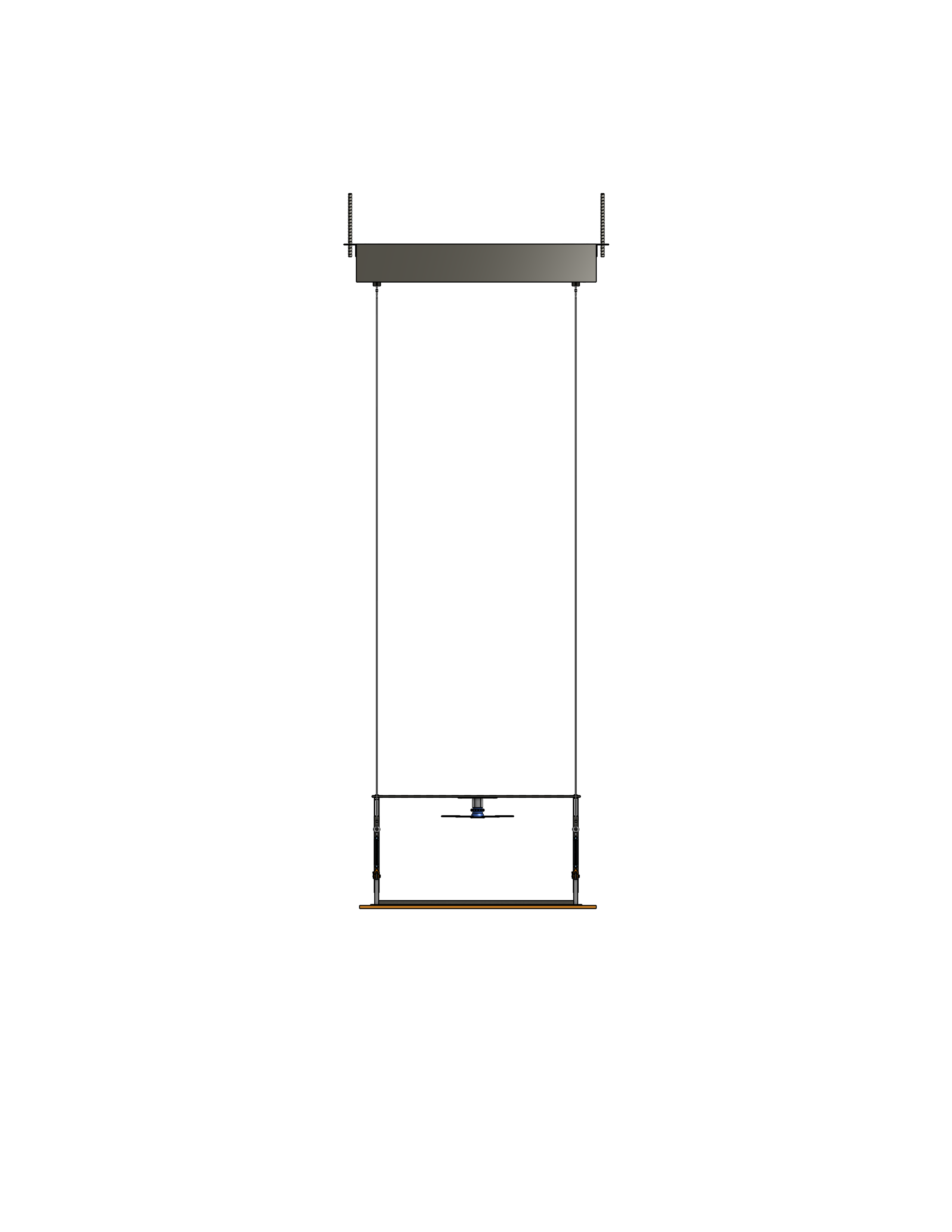 Model LPP-8415  Steel Cable Projector Lift  Capacity: 150 lb.  Travel: 84