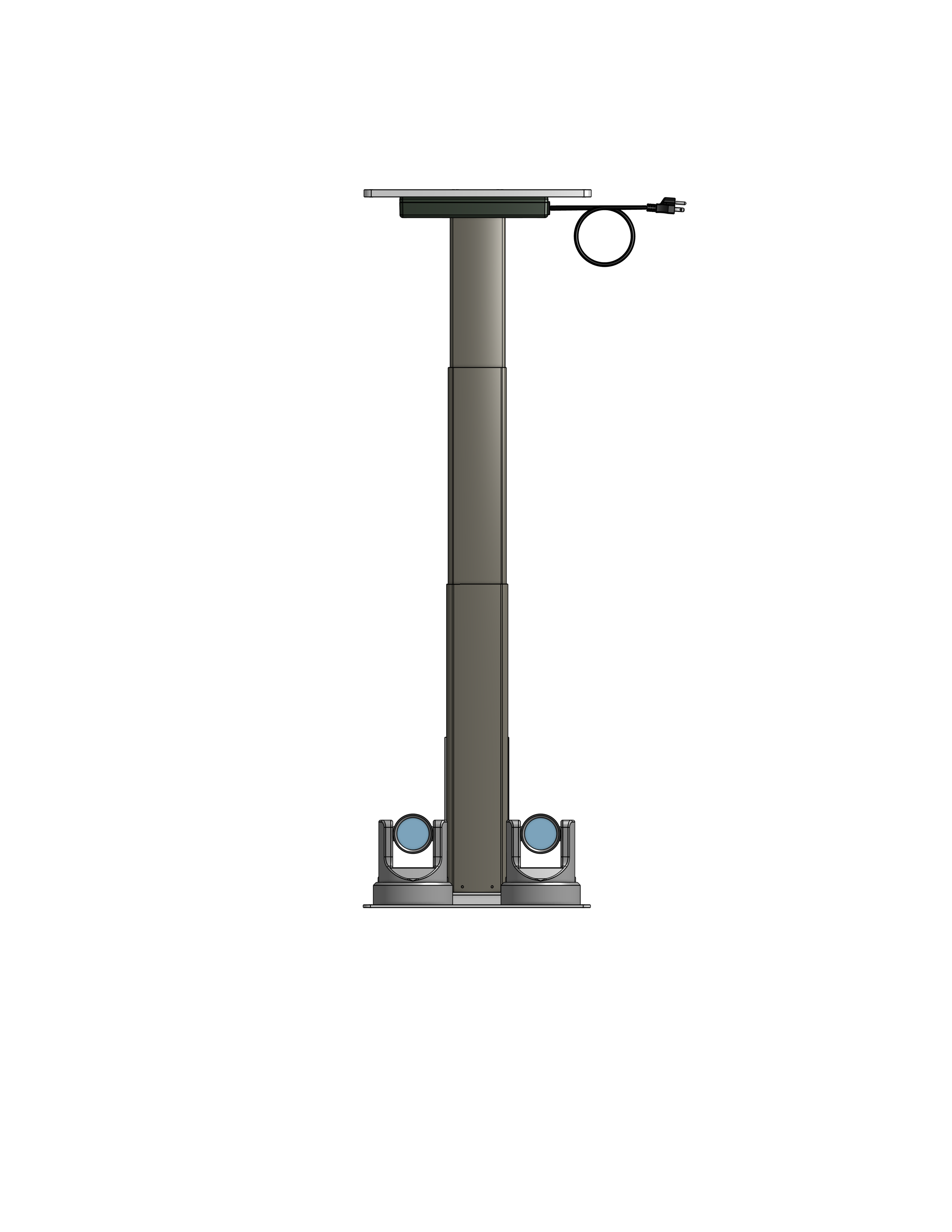 Dual PTZ Camera Lift - Ceiling Mounted  - Travel: 26.5 Inches - Model DAPTZ-24-26.5