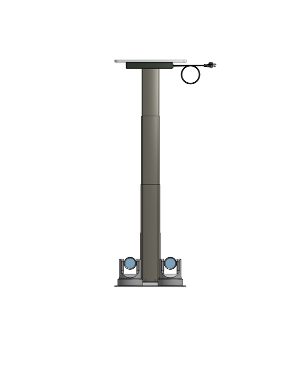 Dual PTZ Camera Lift - Ceiling Mounted  - Travel: 26.5 Inches - Model DAPTZ-24-26.5