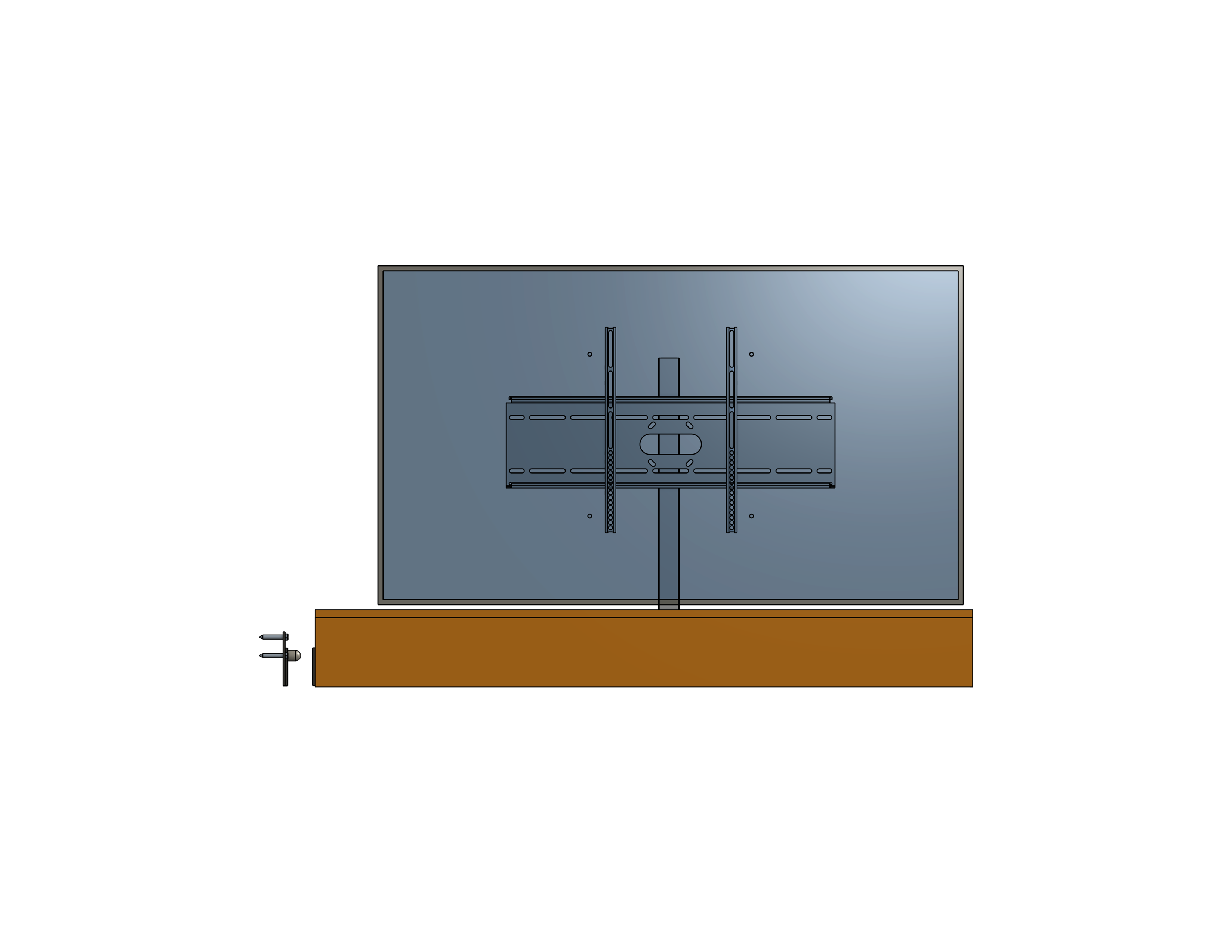 Slide Right Platform For A 65 Inch TV- Model SR-6075-65