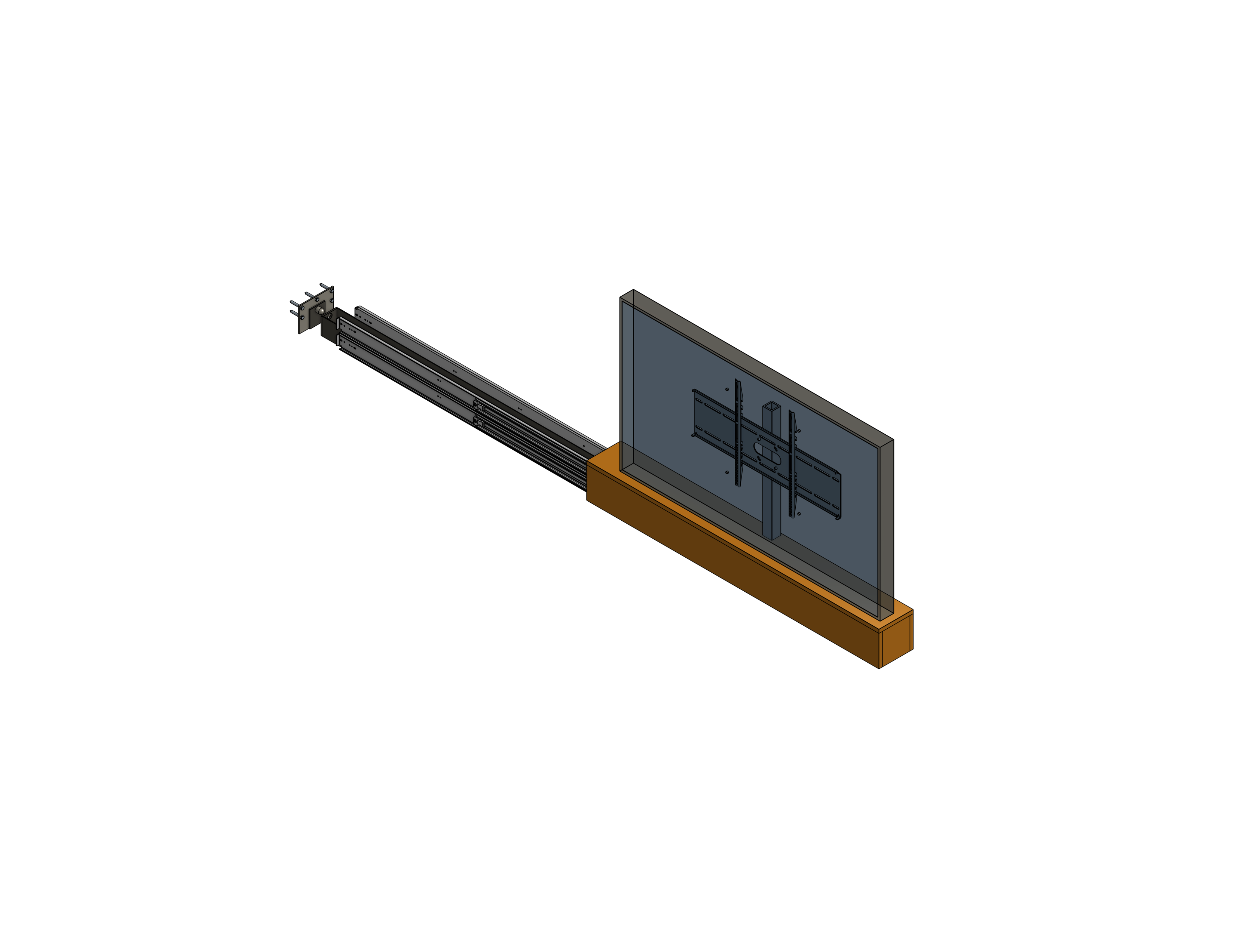 Slide Right Platform For A 65 Inch TV- Model SR-6075-65