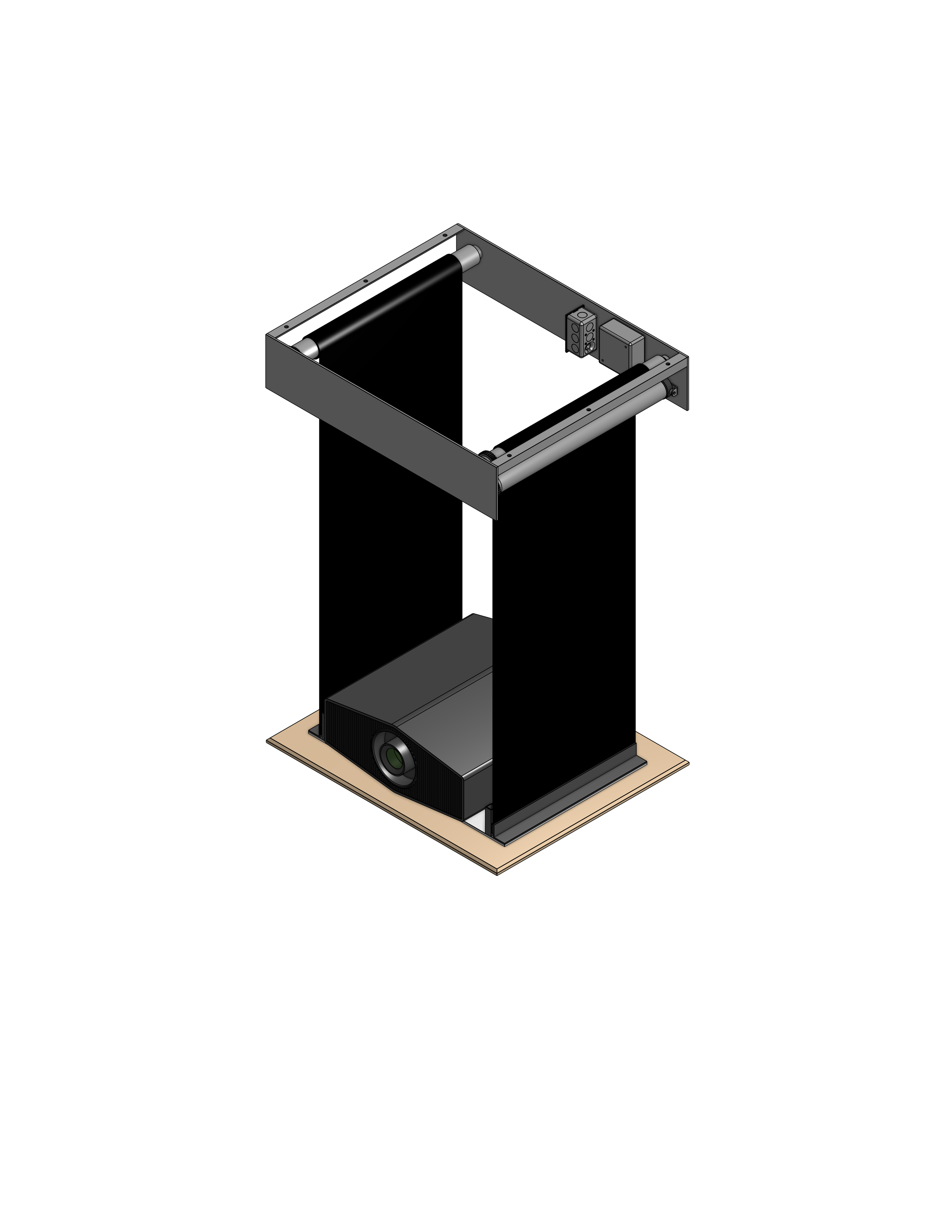 Model ZH-3640  Low Profile Projector Lift - Cap: 40 lb.  Travel: 36