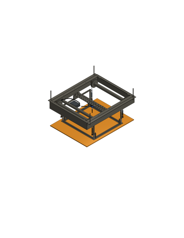 Model LPP-8415  Steel Cable Projector Lift  Capacity: 150 lb.  Travel: 84"