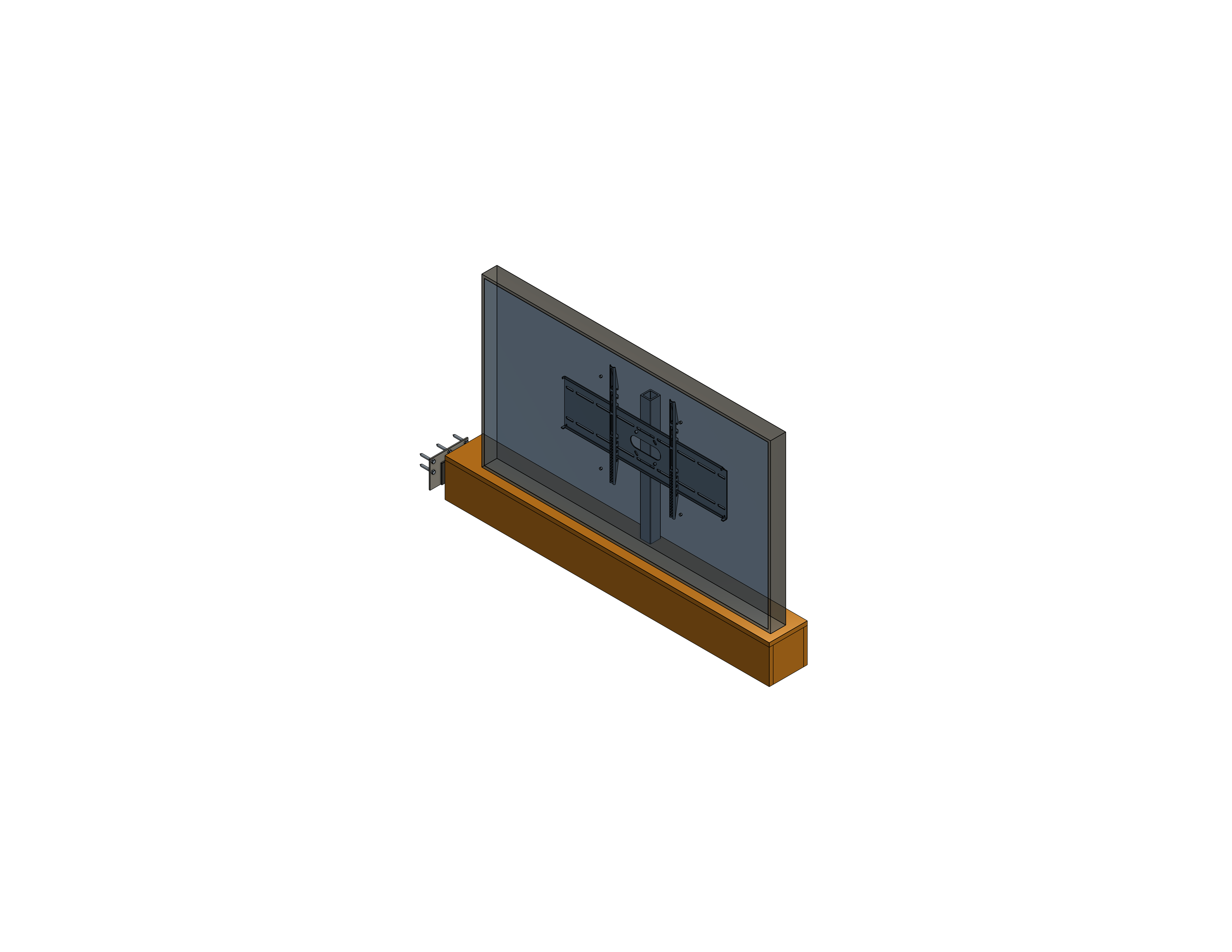 Slide Right Platform For A 65 Inch TV- Model SR-6075-65