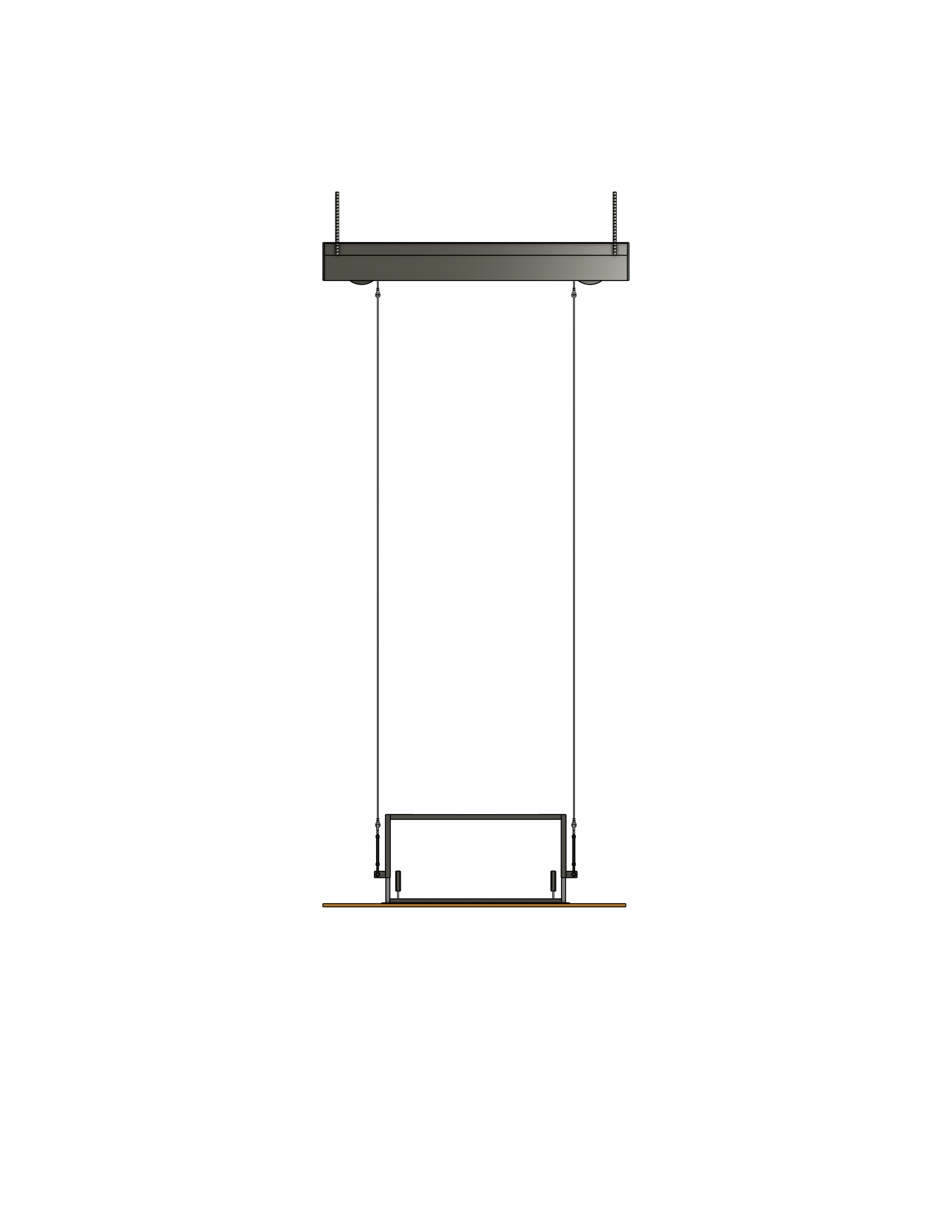 Model LPP-8415  Steel Cable Projector Lift  Capacity: 150 lb.  Travel: 84