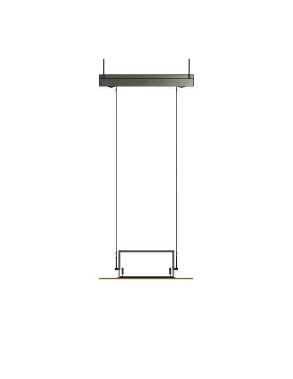 Model LPP-8415  Steel Cable Projector Lift  Capacity: 150 lb.  Travel: 84"