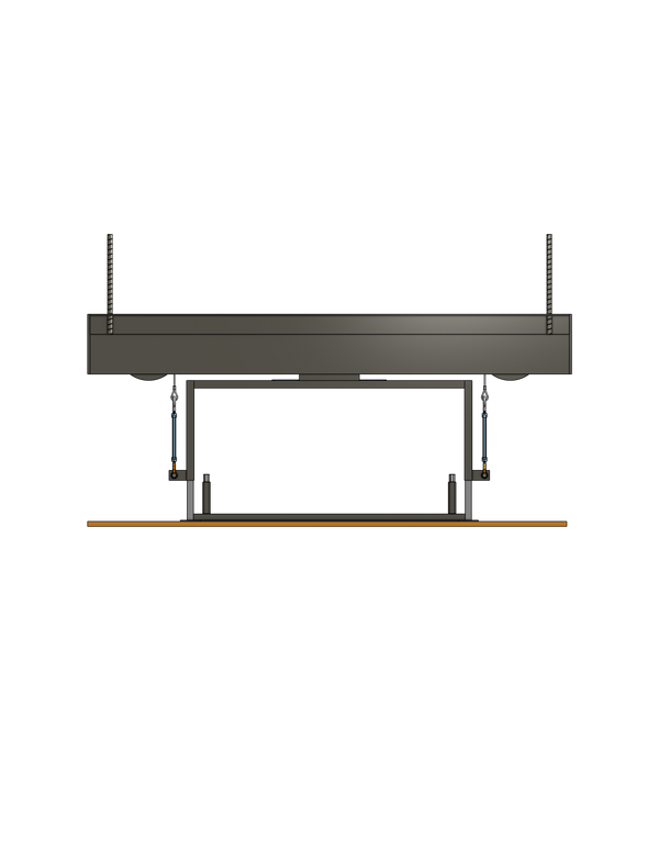 Model LPP-8415  Steel Cable Projector Lift  Capacity: 150 lb.  Travel: 84"