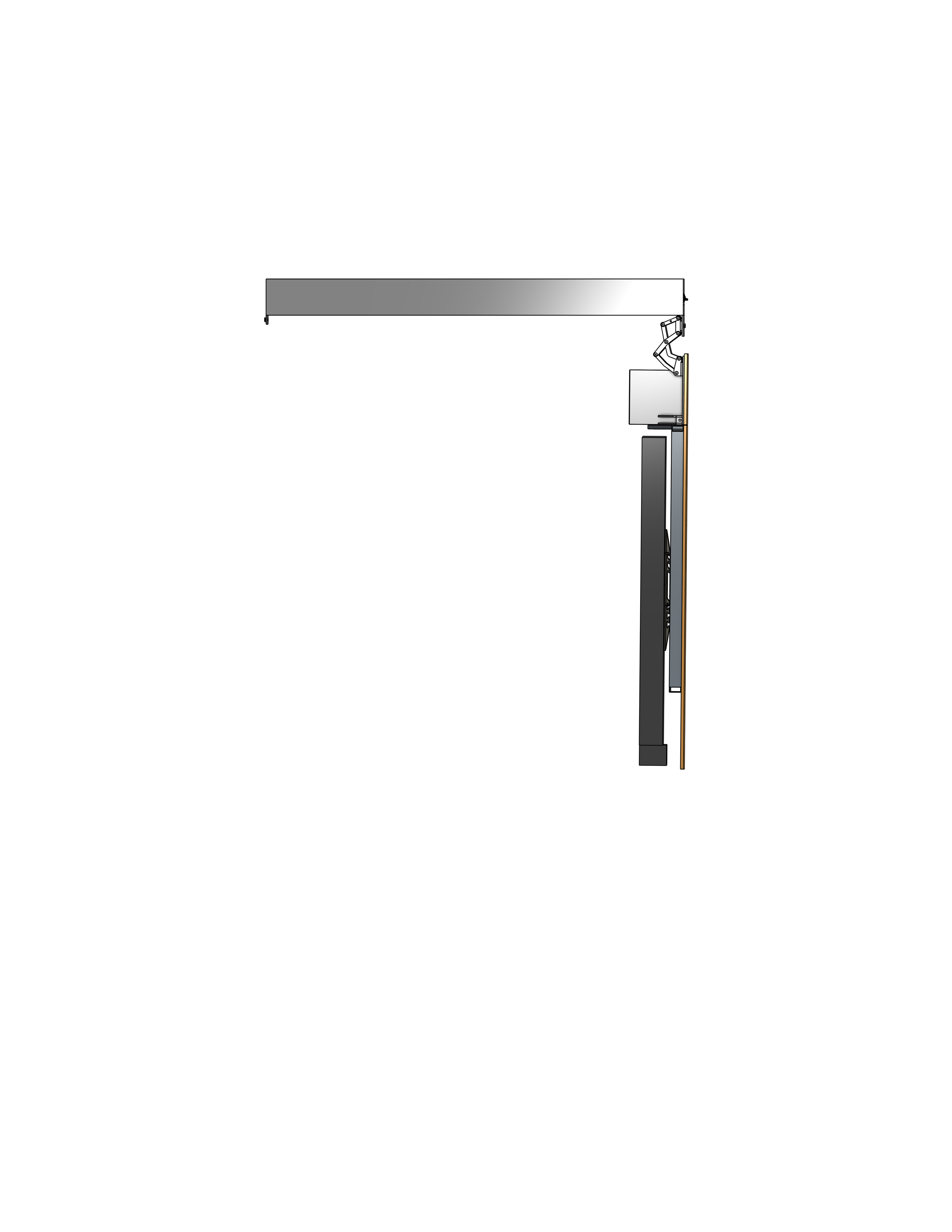 Model WFD-PS-100 Outdoor Flip-Down-Swivel Mount for a 100