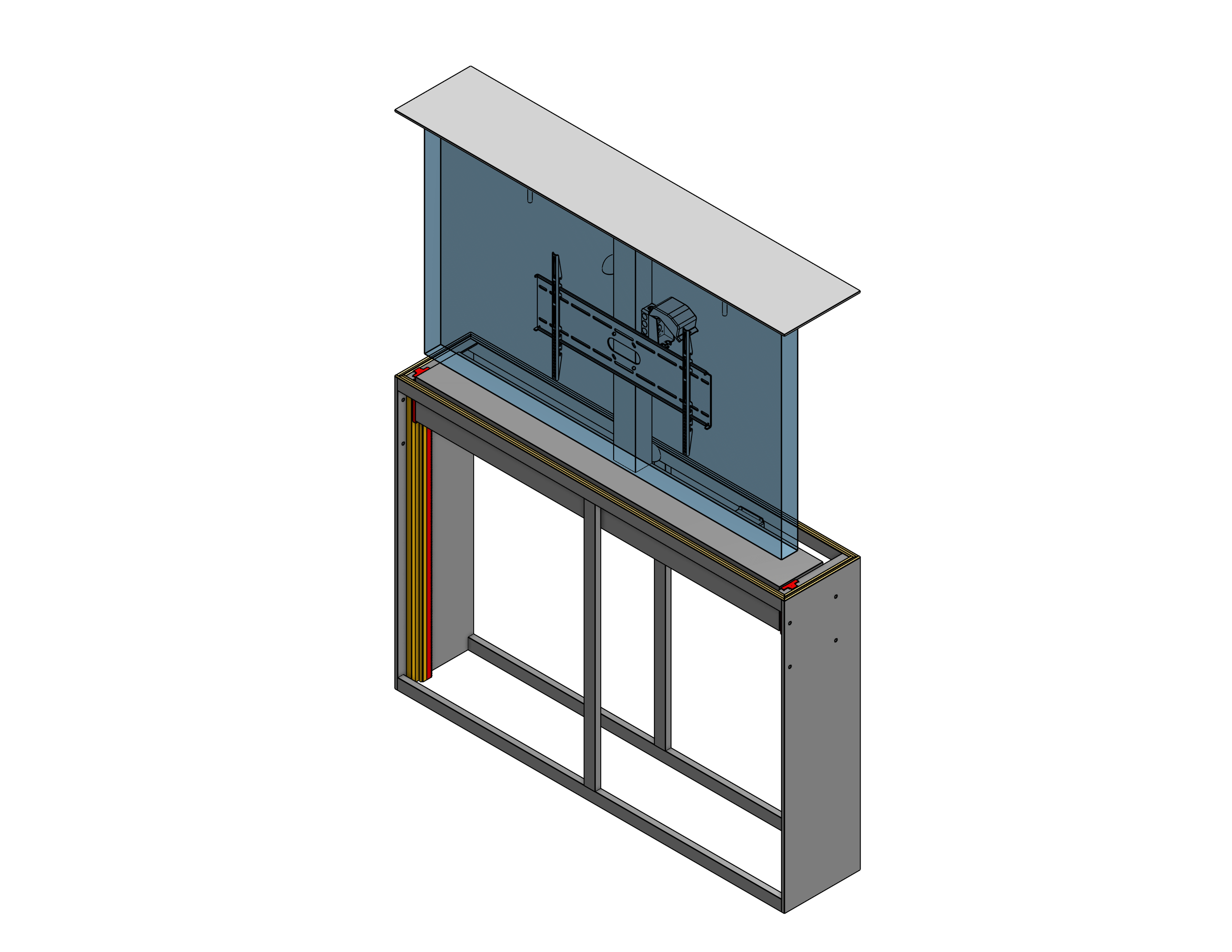 Outdoor Lift For A 75 Inch TV  Travel: 45
