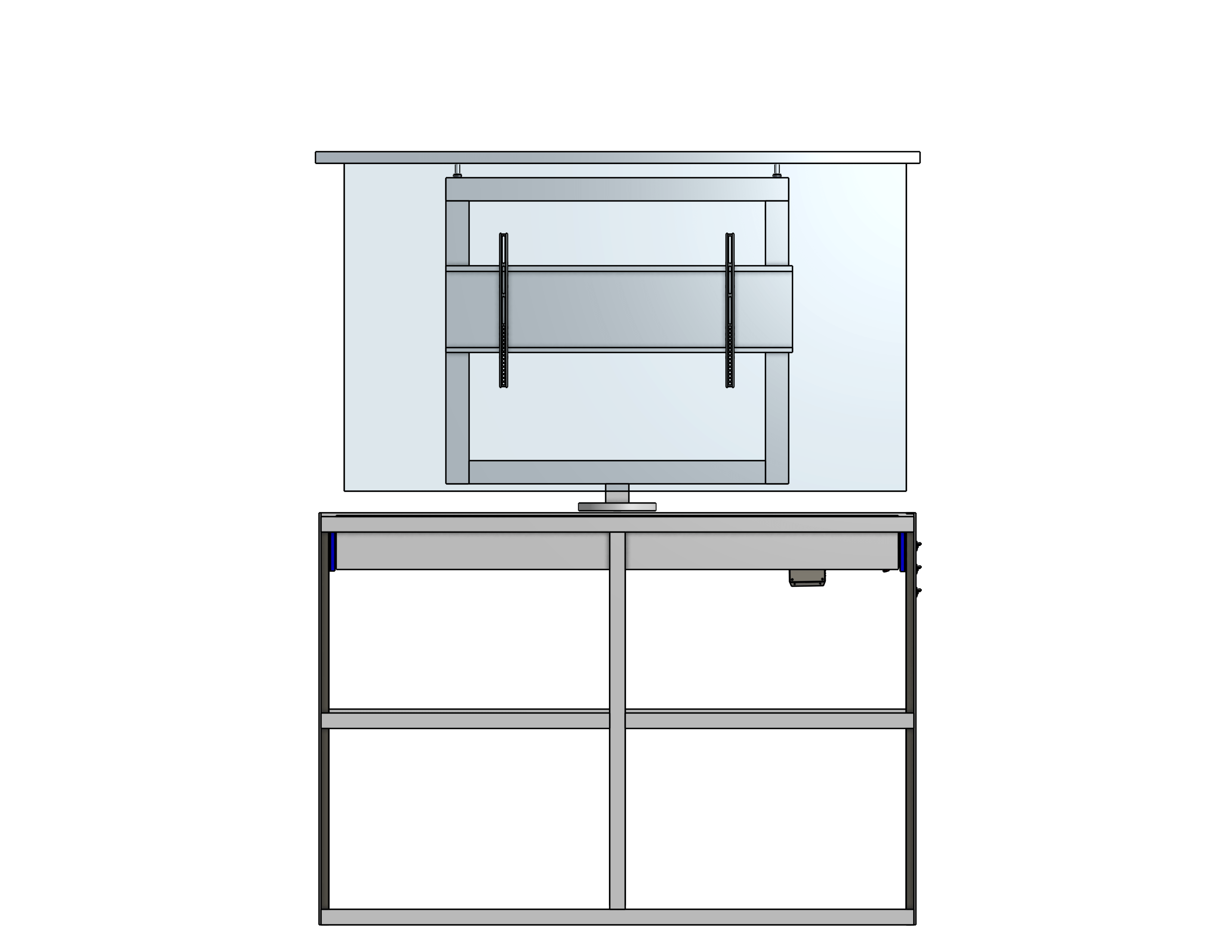 Outdoor Lift-Swivel For A 75 Inch TV  Travel: 45 Inches  Capacity: 300 Pounds ------ Model BG-45-30-PS-75 - Auton Motorized Systems