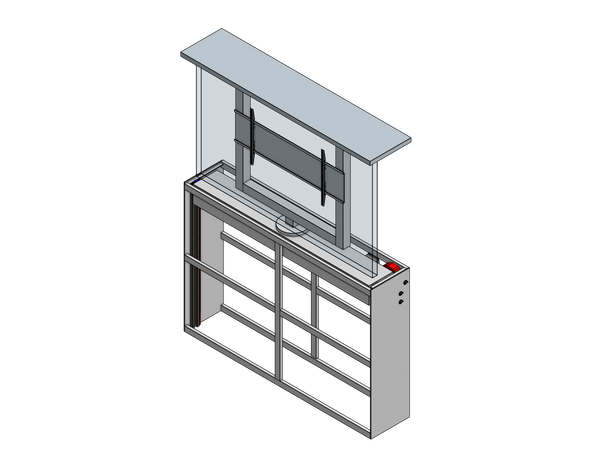 Outdoor Lift-Swivel For A 75 Inch TV  Travel: 45 Inches  Capacity: 300 Pounds ------ Model BG-45-30-PS-75 - Auton Motorized Systems