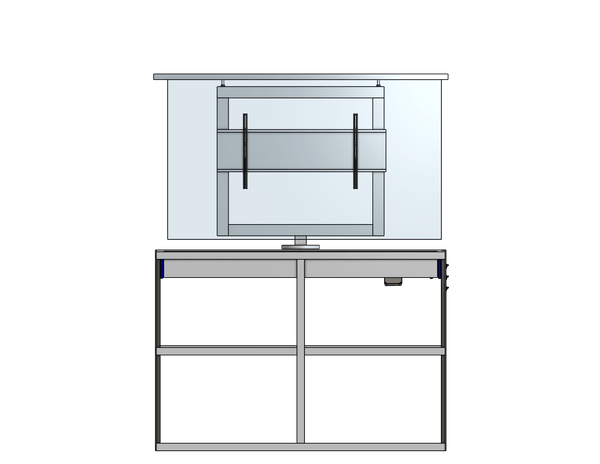 Outdoor Lift-Swivel For A 75 Inch TV  Travel: 45 Inches  Capacity: 300 Pounds ------ Model BG-45-30-PS-75 - Auton Motorized Systems